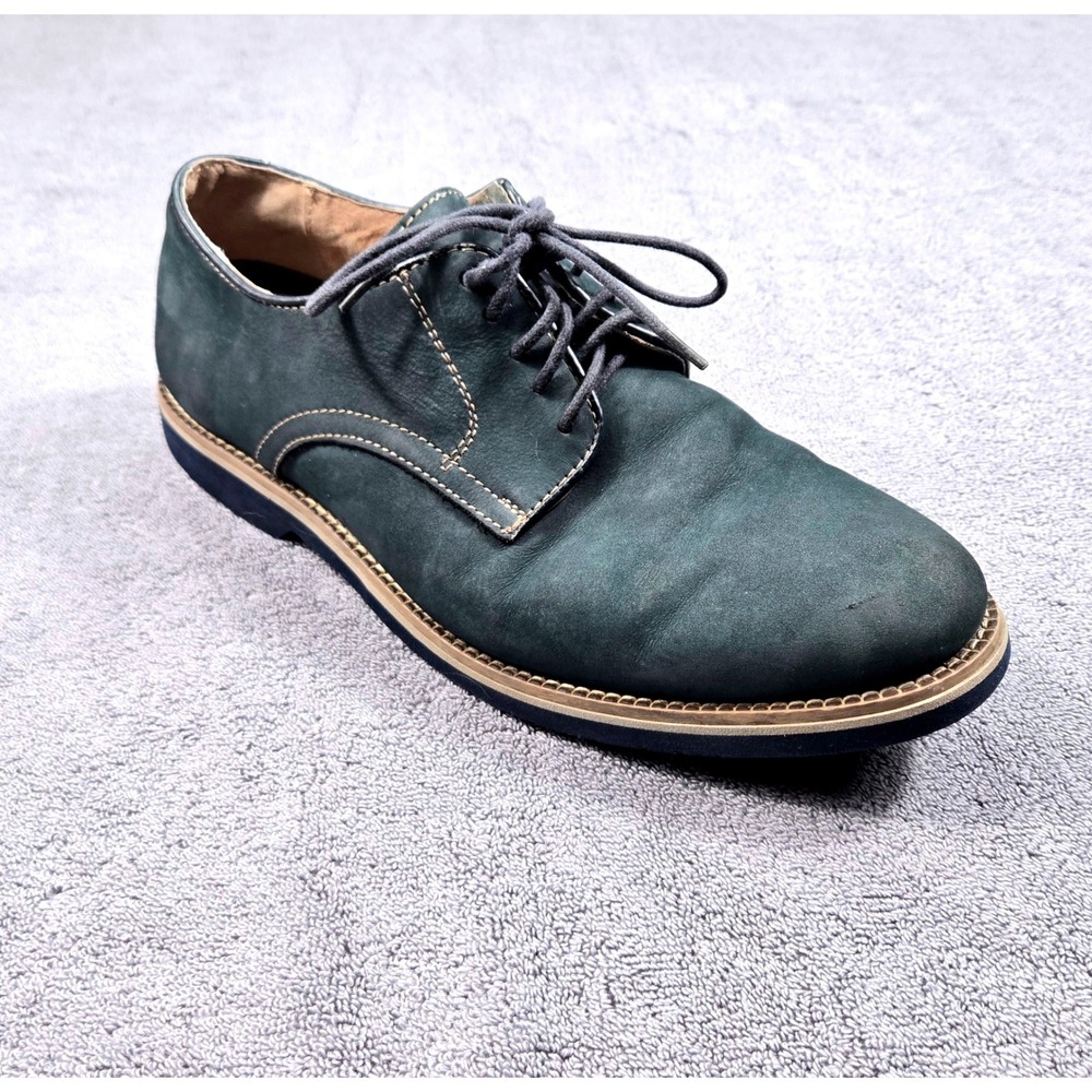 GH Bass Clifton Derby Shoes Mens 10D Dark Teal Good Nubuck Leather Lace‎ Up